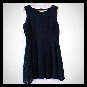 NY&Company Black Floral Lace Dress - Size 16